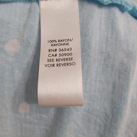 Calvin Klein Women Small Light Blue Tie Dye Rayon Stretch Open Back Sleeveless - Picture 11 of 11